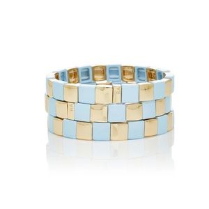 ROXANNE ASSOULIN Gold-tone Bead Bracelet In Blue